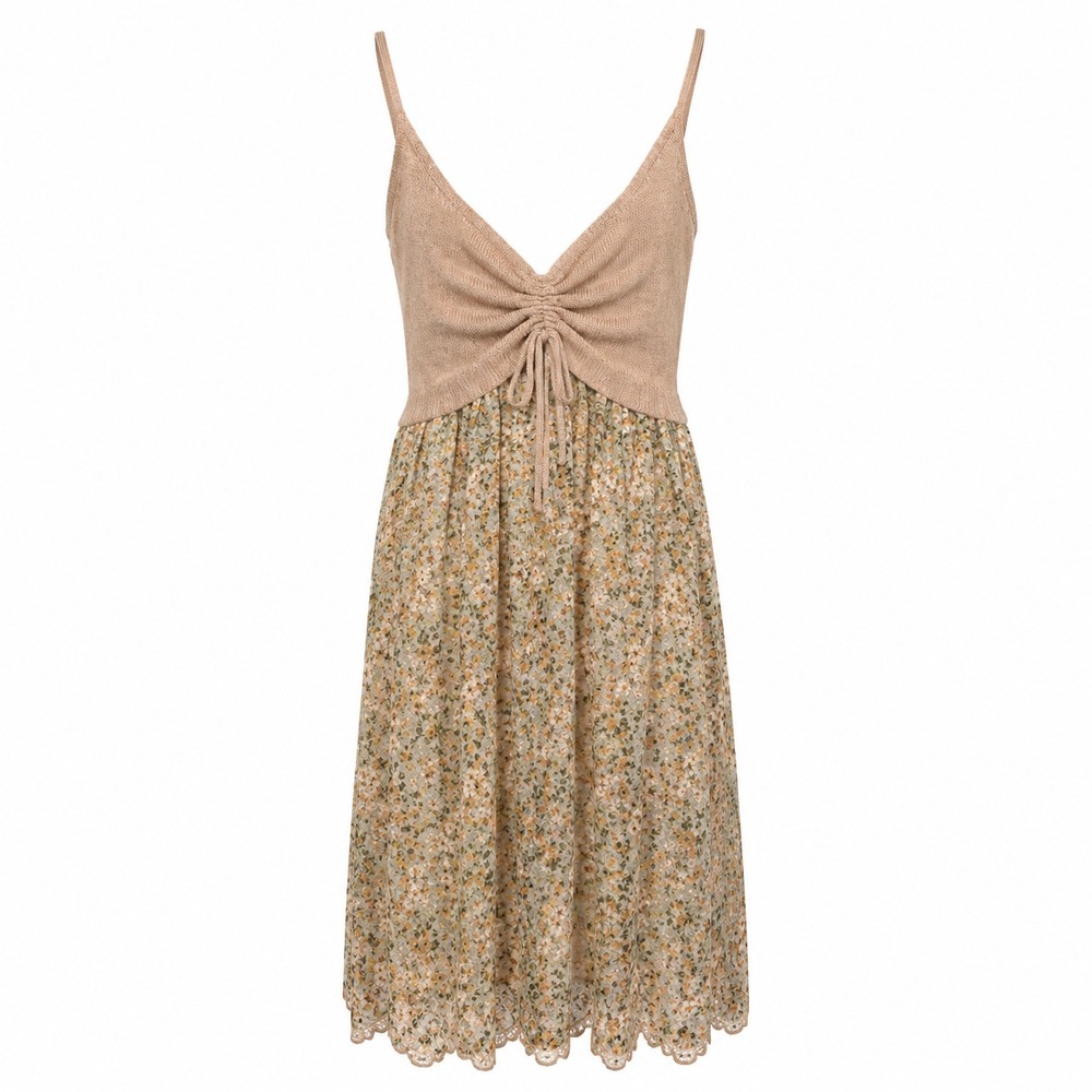 Wild Moss Forest Fairy Babydoll Dress Women Size Medium Earthy Boho Cottagecore